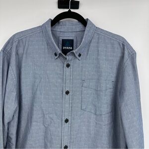 Prana Men's Blue Button Down Shirt XL K0014